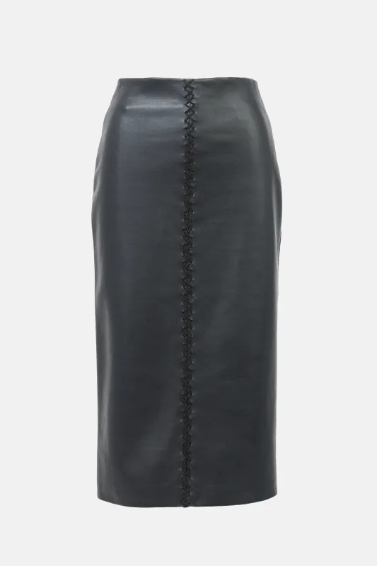 Leather Helen Stitch Skirt made by Rodebjer