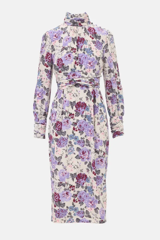 Silk Floral Midi  Dress sold by VSP Consignment
