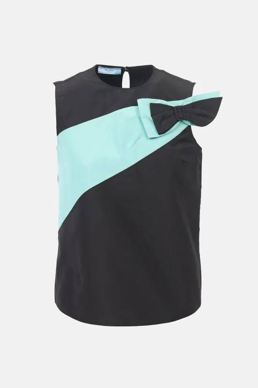 Silk Taffeta Bow Top sold by VSP Consignment
