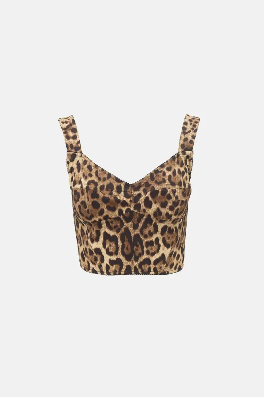 Charmeuse Printed Bustier Top made by Dolce & Gabanna