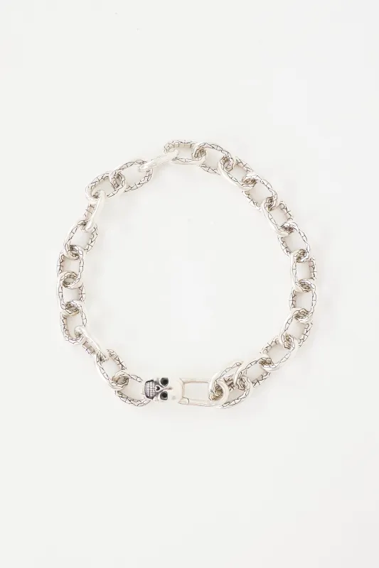 Sterling Silver Skull Choker made by VSP Consignment