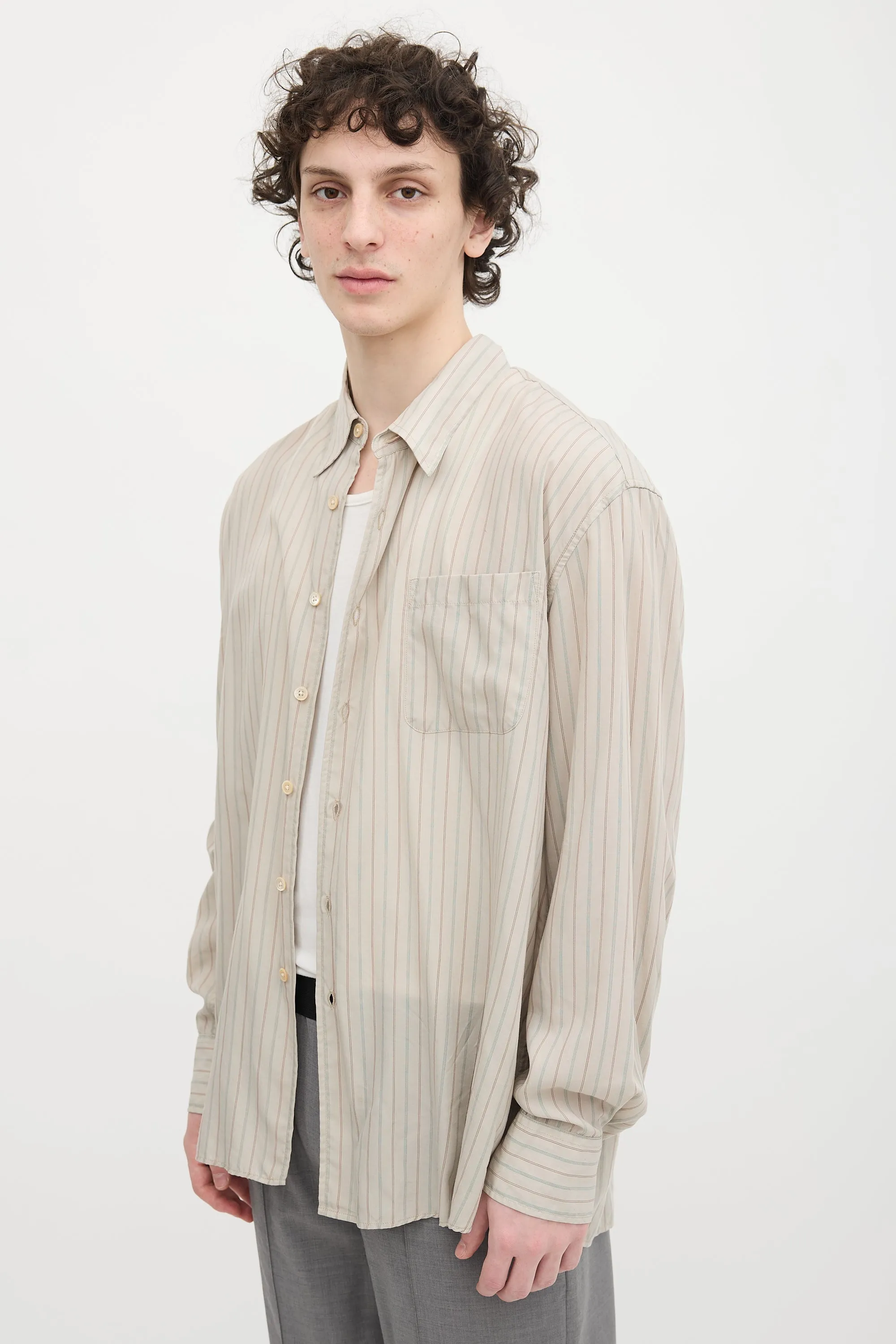 Above Pinstripe Shirt sold by VSP Consignment product image thumbnail 3