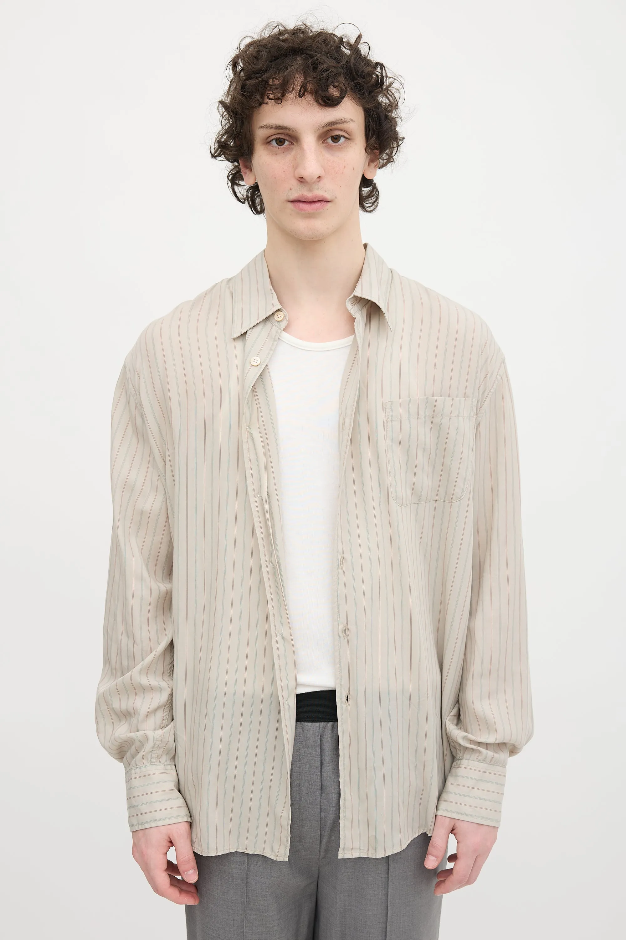 Above Pinstripe Shirt sold by VSP Consignment