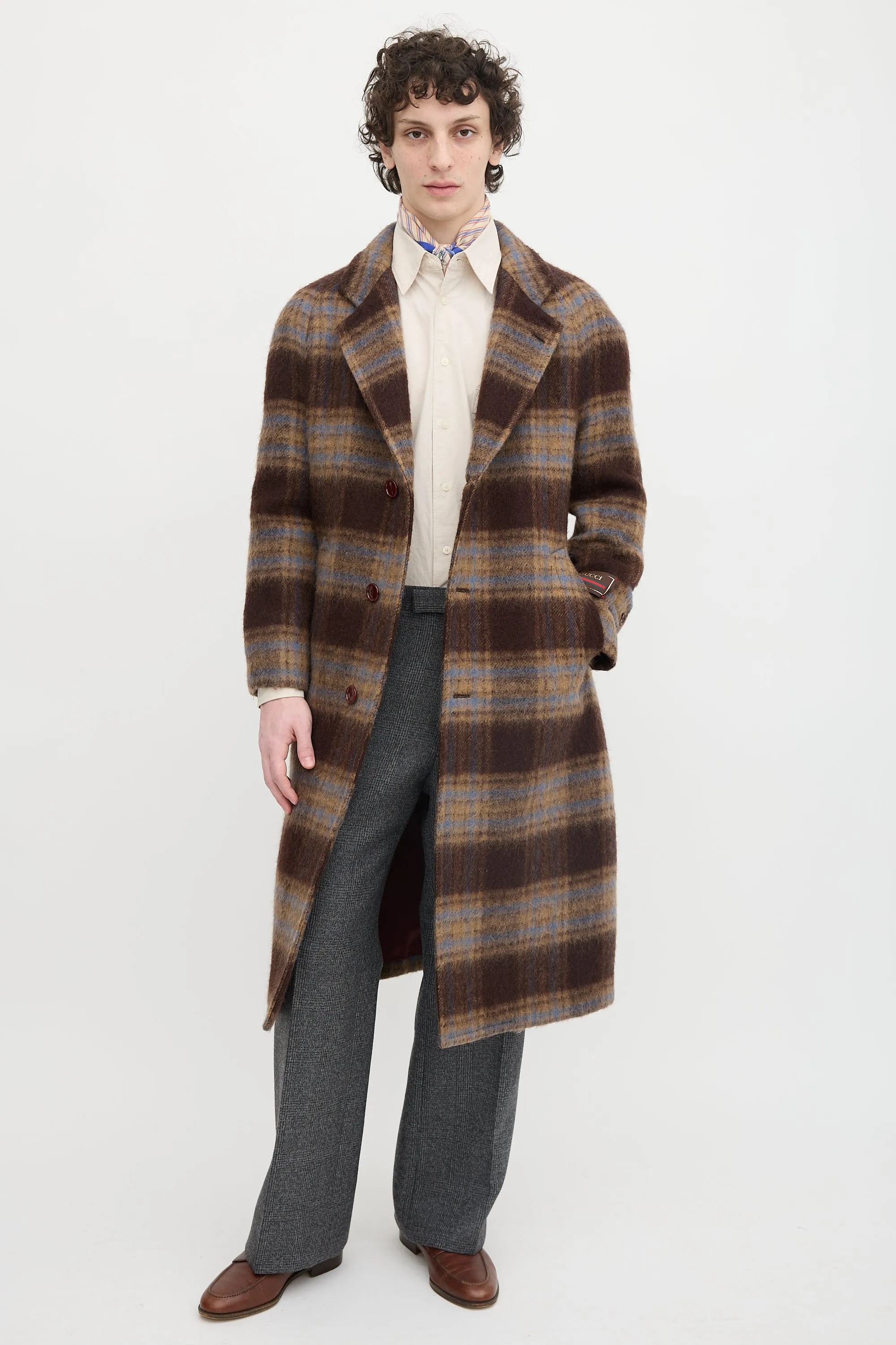 Wool Plaid Belted Coat sold by VSP Consignment product image thumbnail 3