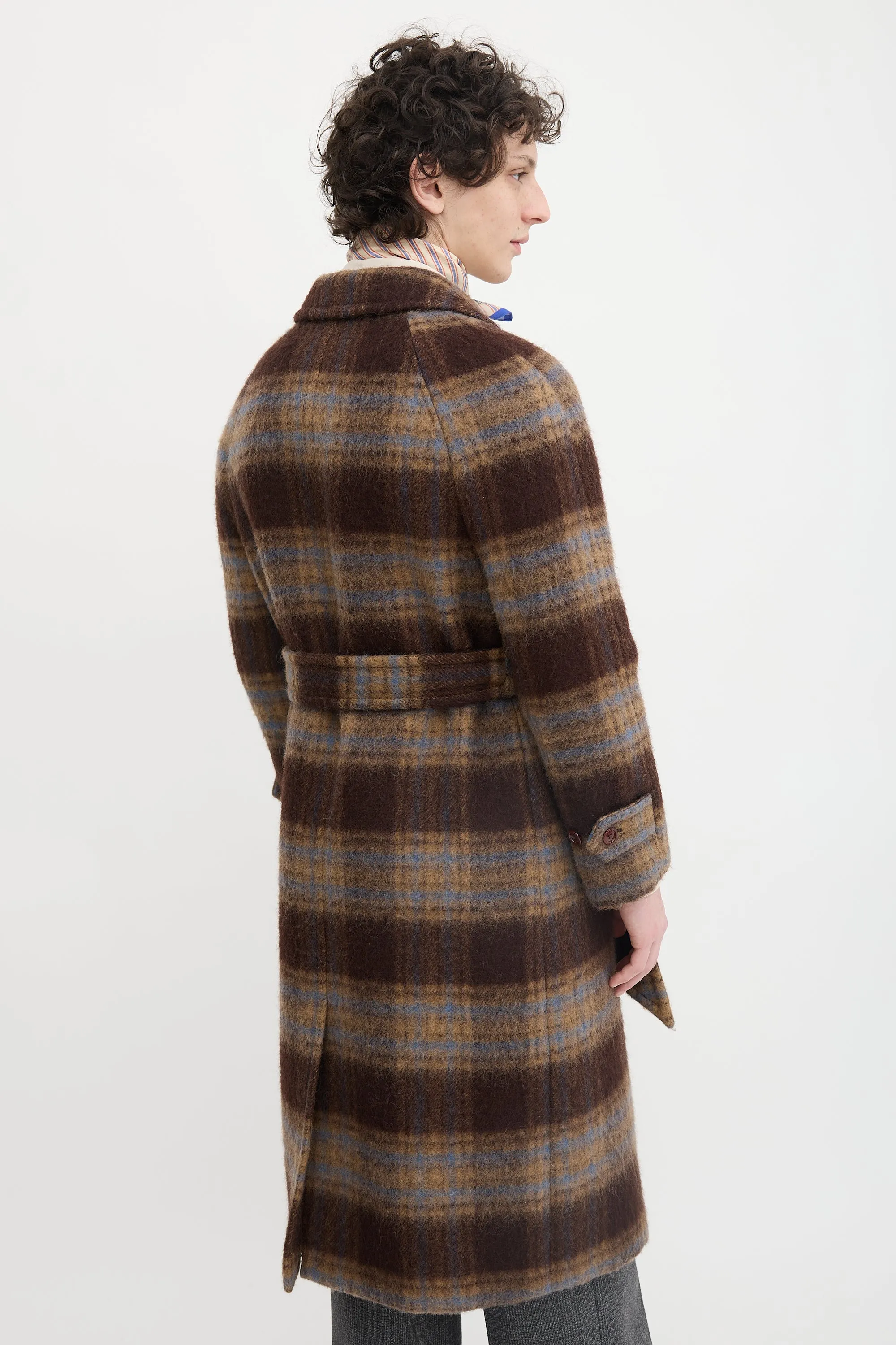 Wool Plaid Belted Coat sold by VSP Consignment product image thumbnail 4