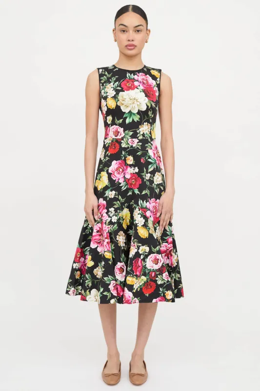 Floral Pleated Dress made by Dolce & Gabanna