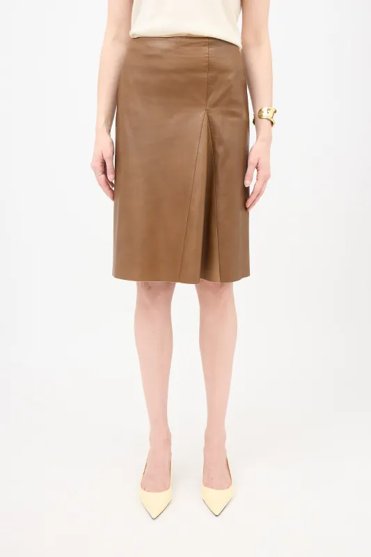 Leather Asymmetrical Skirt made by Jil Sander