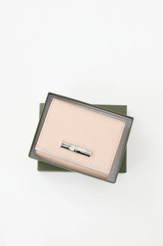 Leather Le Roseau Wallet made by Longchamp