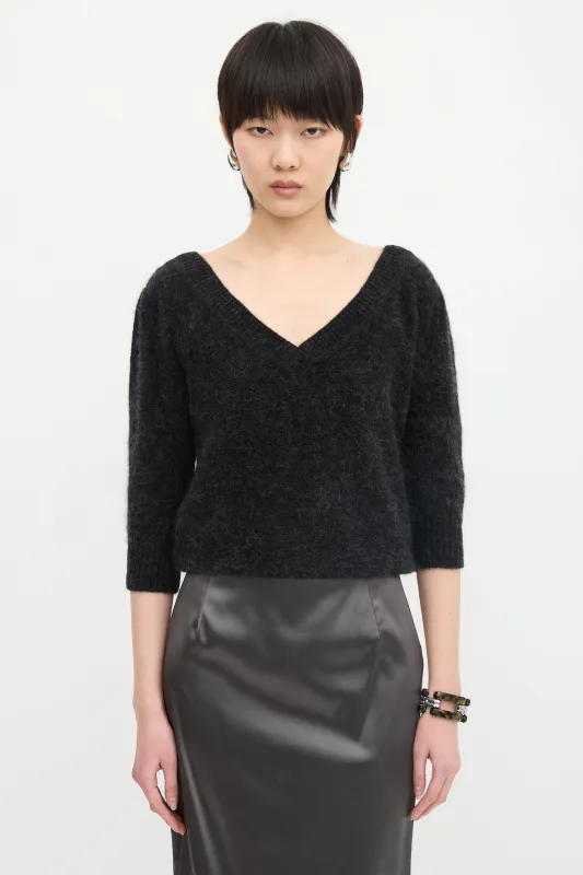 Mohair V-Neck Sweater sold by VSP Consignment