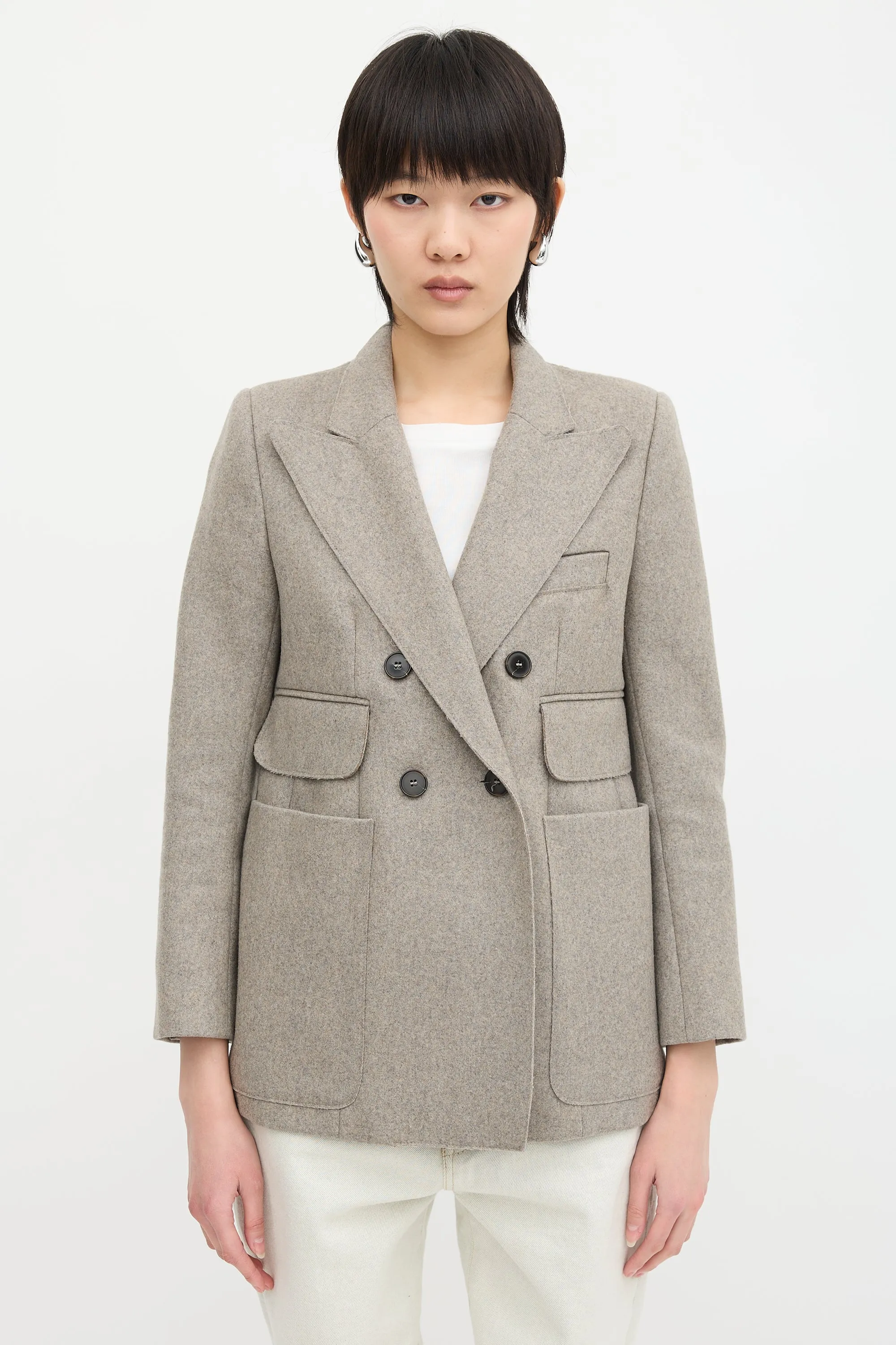 Wool Peak Collar Jacket sold by VSP Consignment