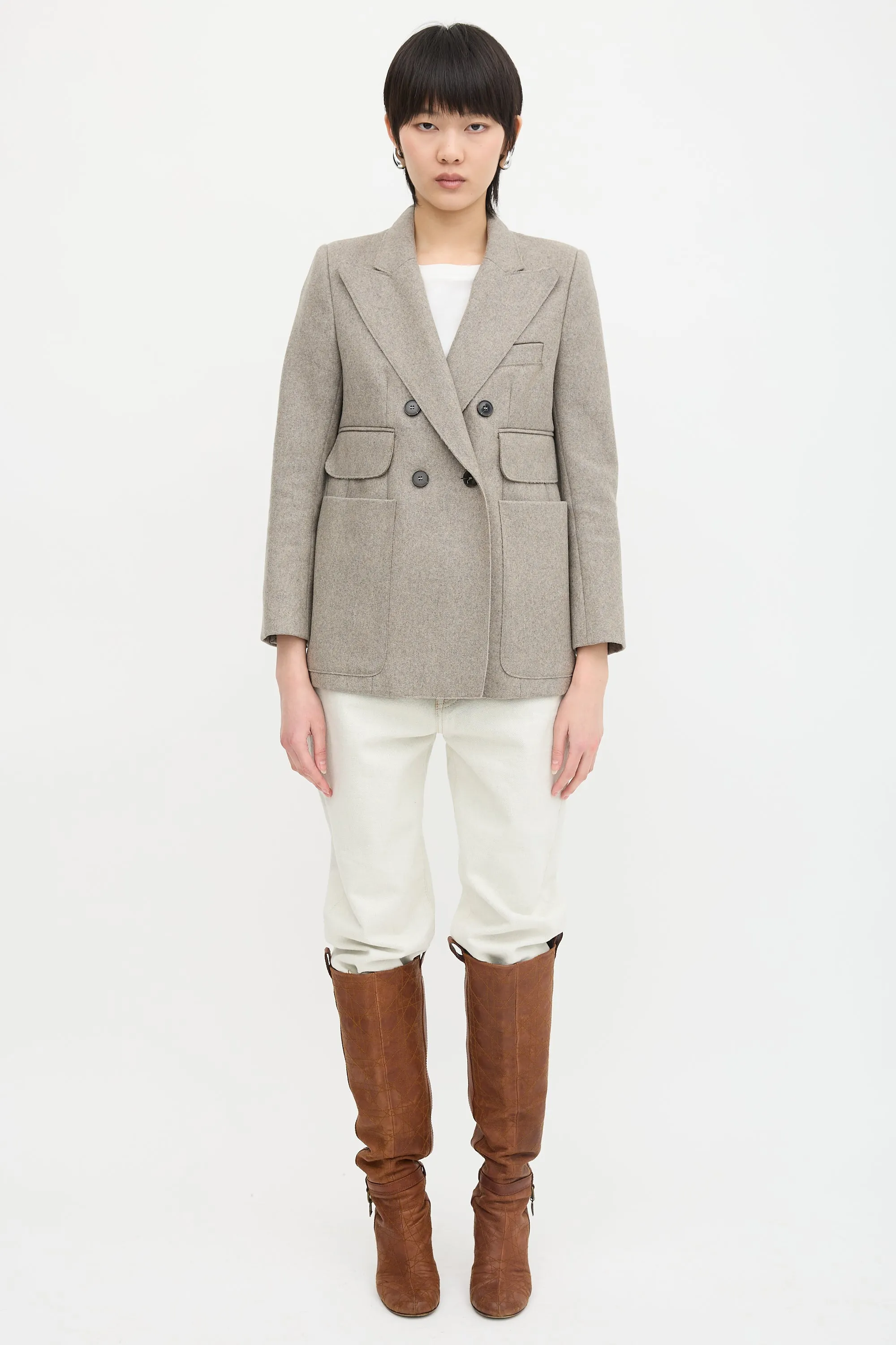 Wool Peak Collar Jacket sold by VSP Consignment product image thumbnail 2