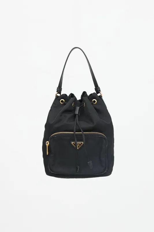 Nylon Small Duet Bucket Bag made by VSP Consignment