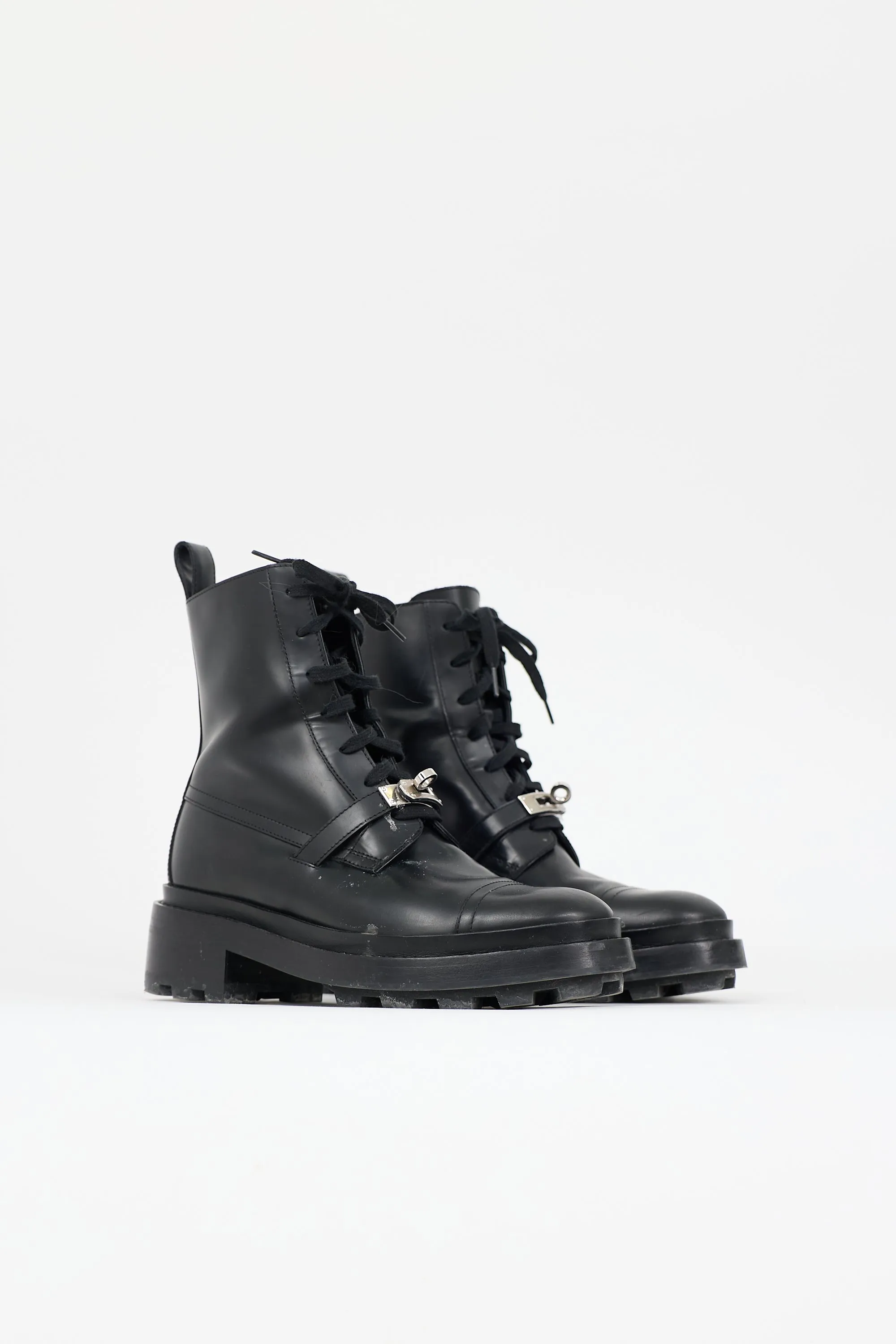 Leather Funk Combat Boot sold by VSP Consignment product image thumbnail 2