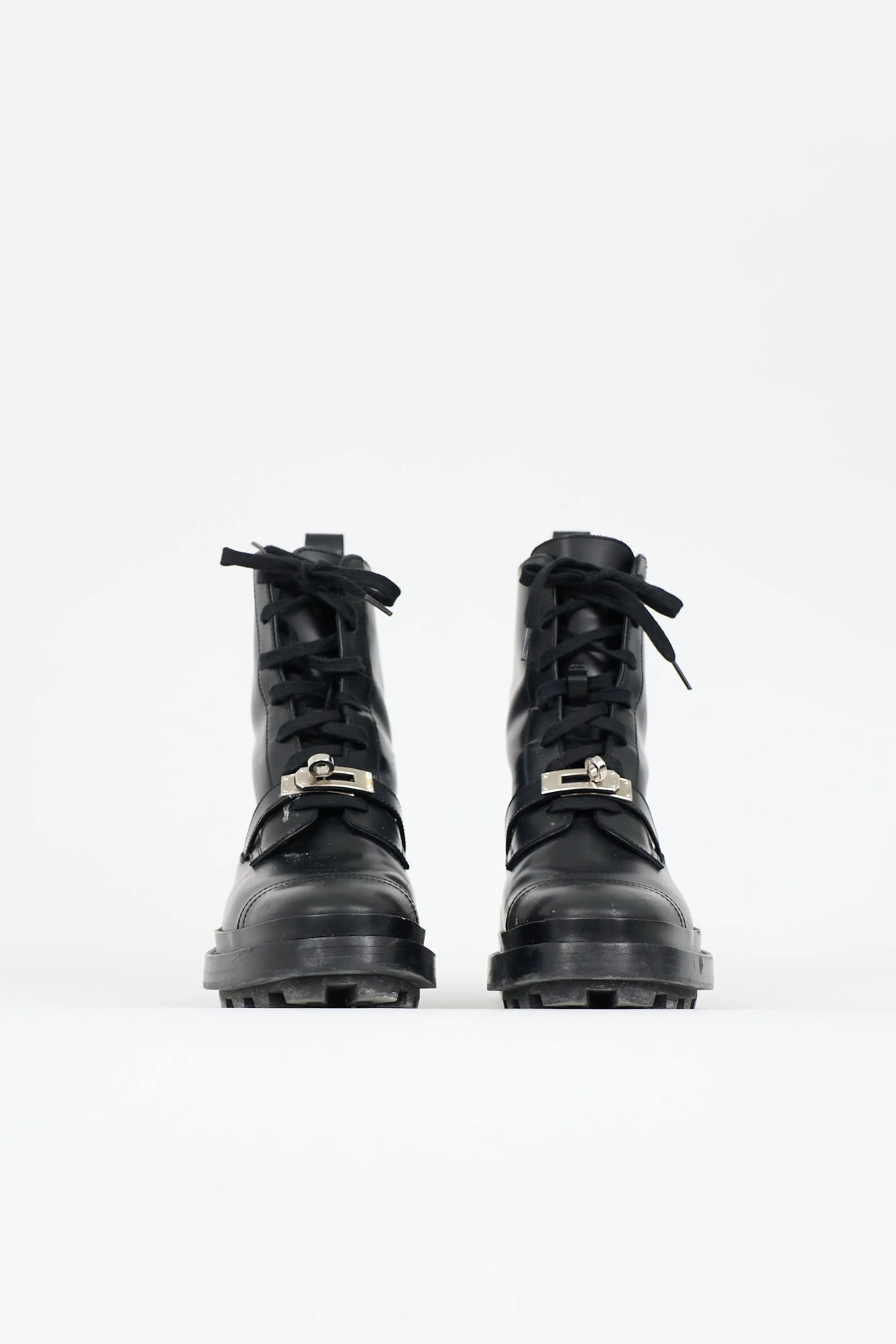 Leather Funk Combat Boot sold by VSP Consignment product image thumbnail 3
