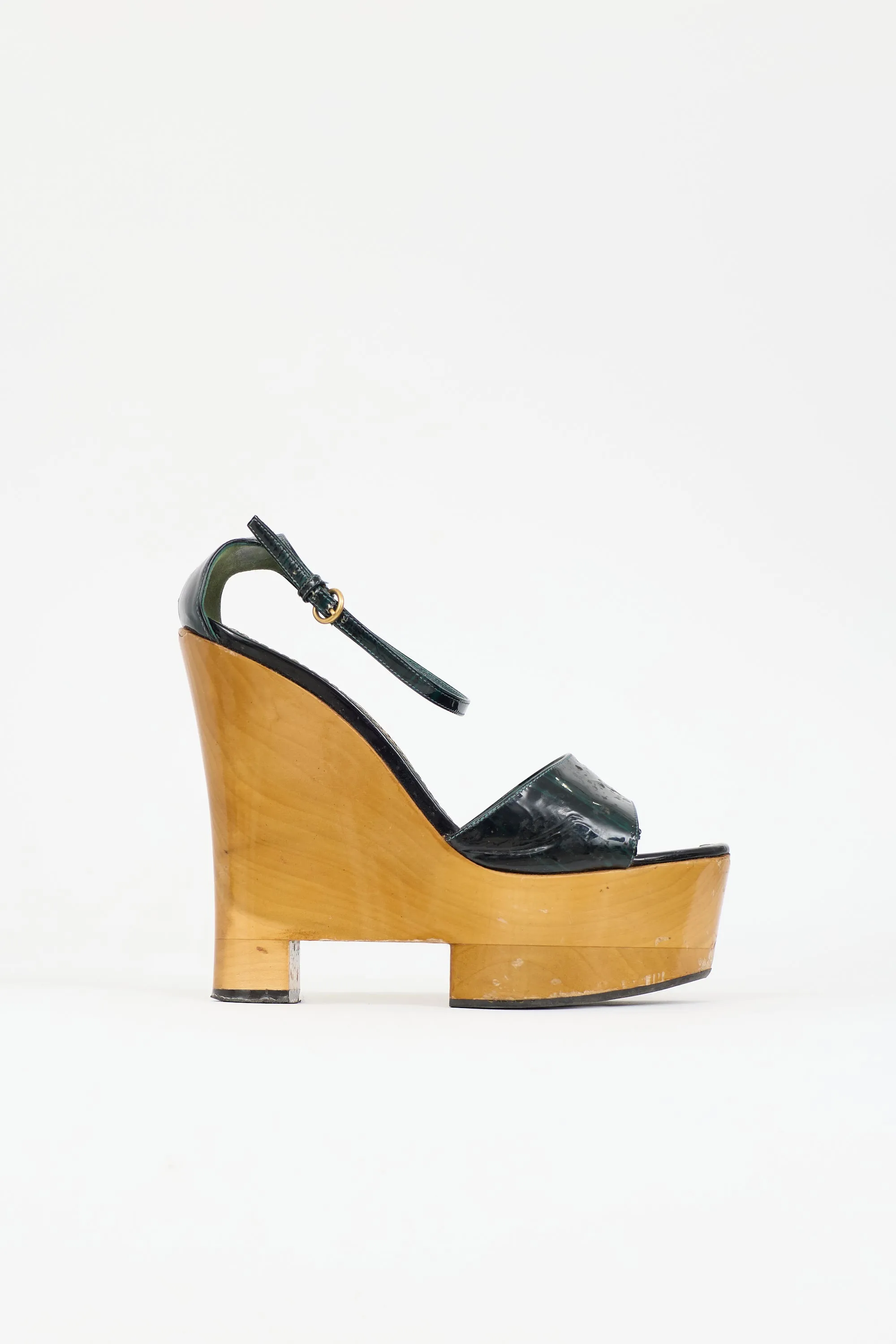 Wooden Tango Platform Sandal sold by VSP Consignment