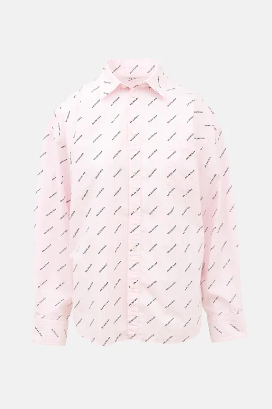 Striped Logo Shirt made by Balenciaga