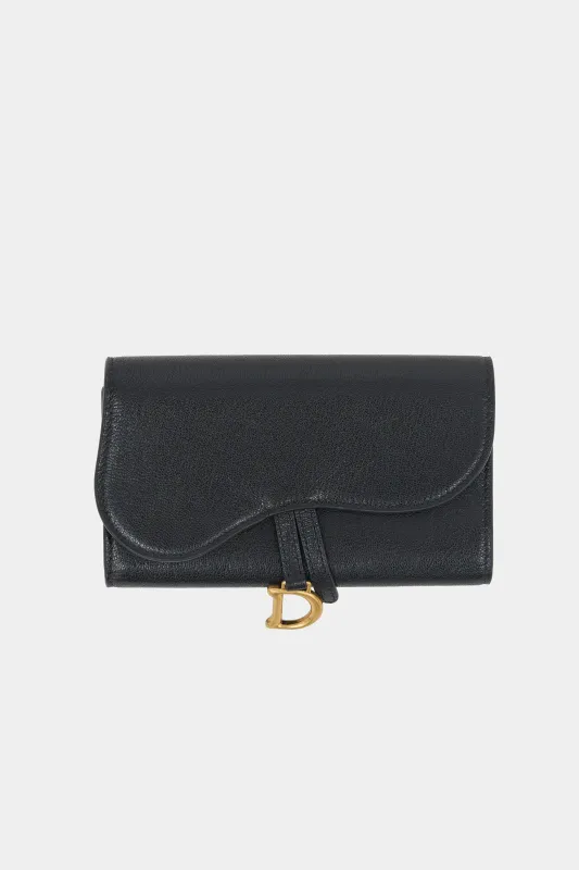2022 Leather Saddle Long Wallet made by Dior