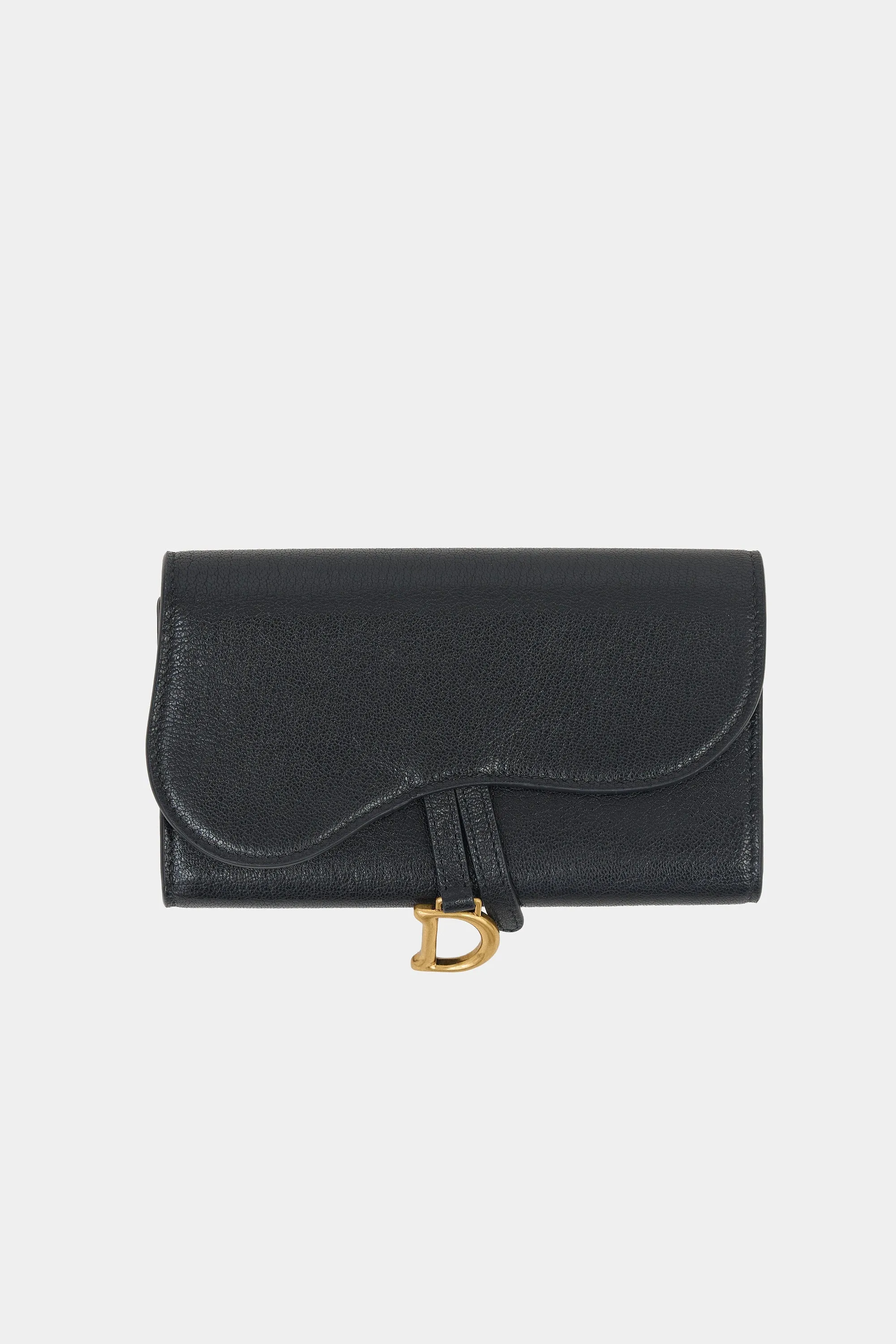 2022 Leather Saddle Long Wallet sold by VSP Consignment