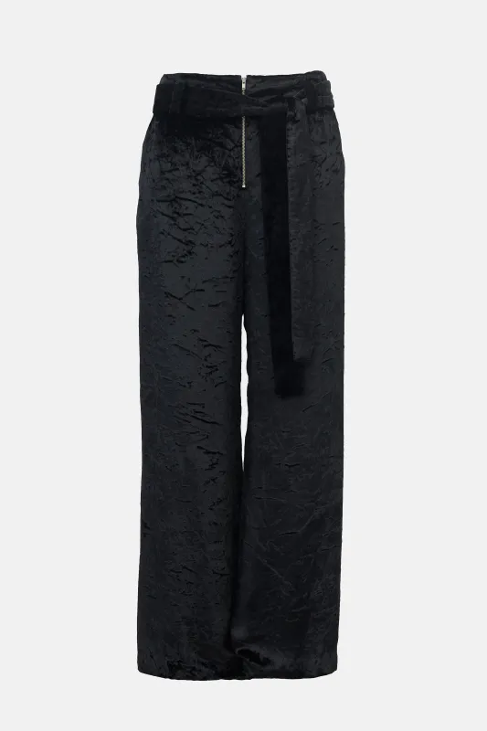 Velvet Belted Wide Leg Trouser sold by VSP Consignment
