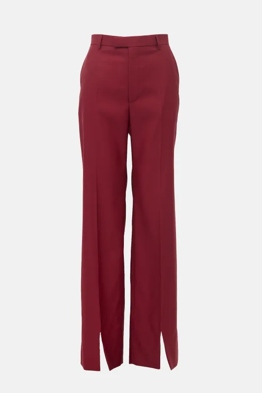 SS 2025 Wool Slit Leg Trouser made by Gucci