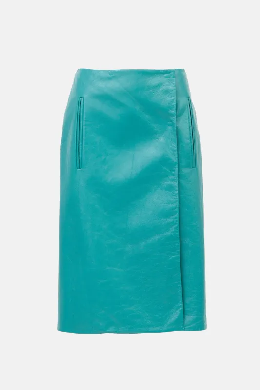 2021 Leather Wrap Skirt sold by VSP Consignment