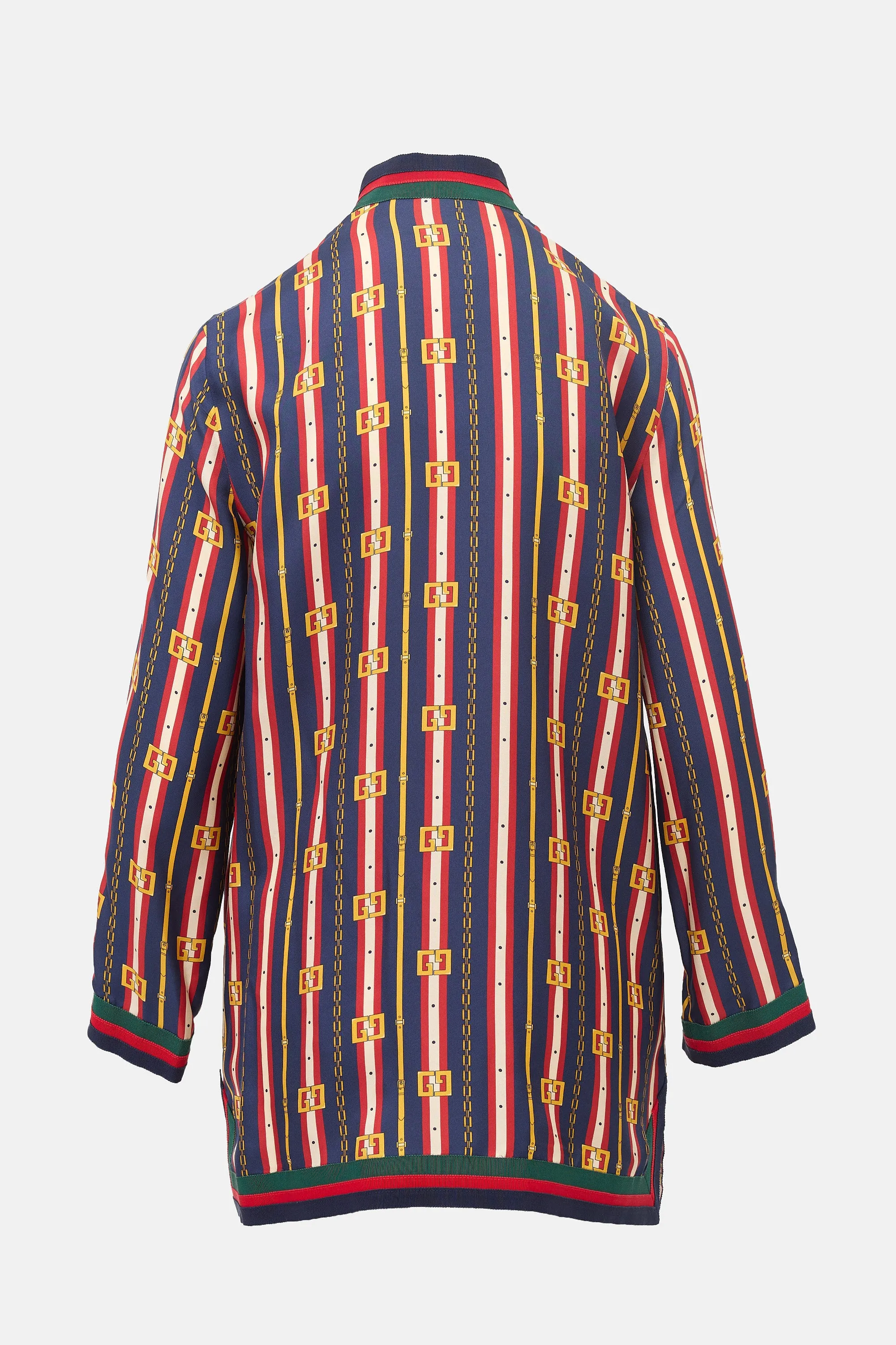 2018 Silk GG Chain Stripe Shirt sold by VSP Consignment product image thumbnail 2
