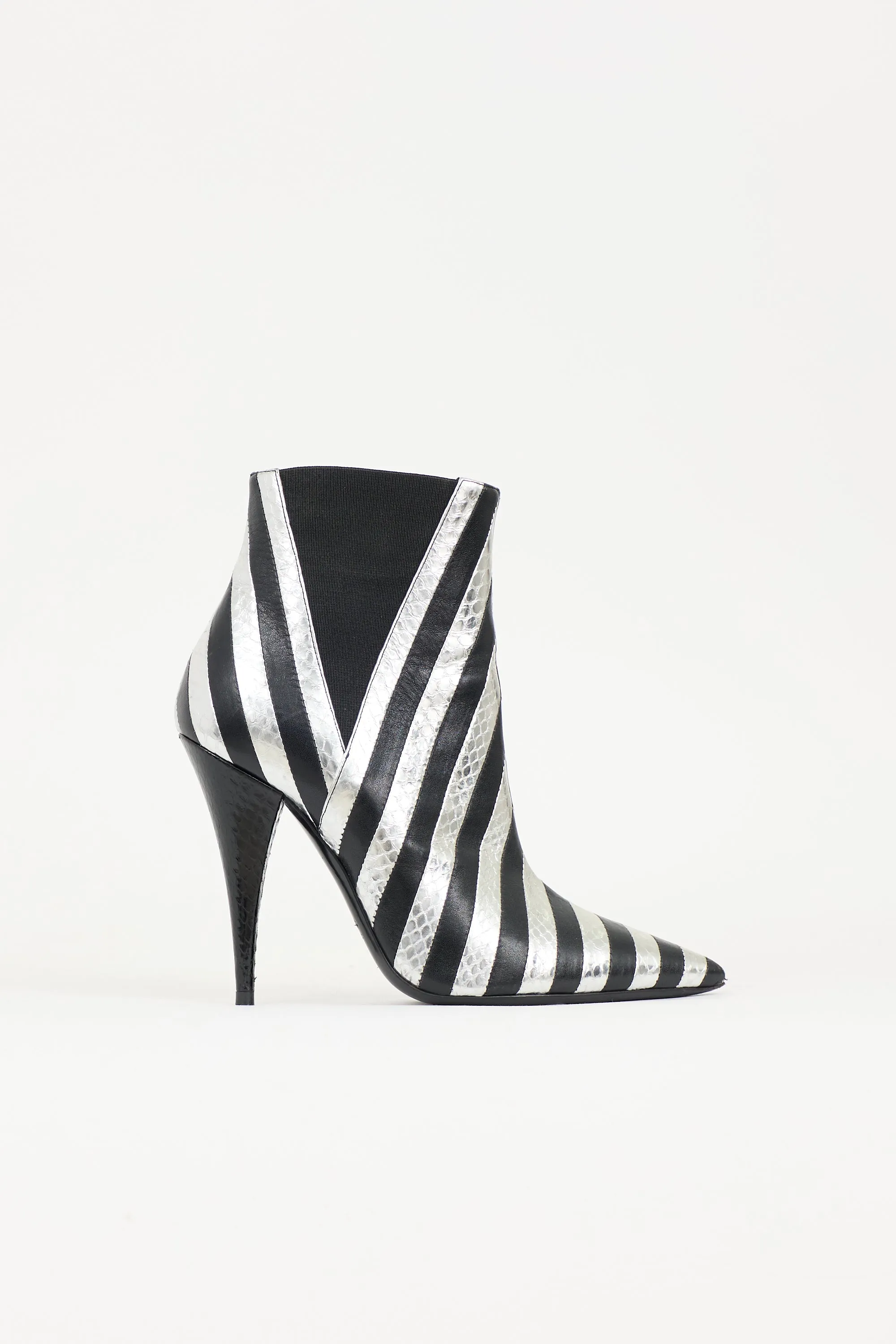 Leather Striped Kiki Boot sold by VSP Consignment