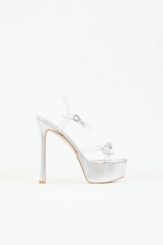 PVC & Leather Mega Bow Platform Heel made by VSP Consignment