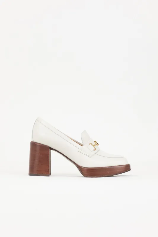 Leather Heeled Loafer made by Tod's