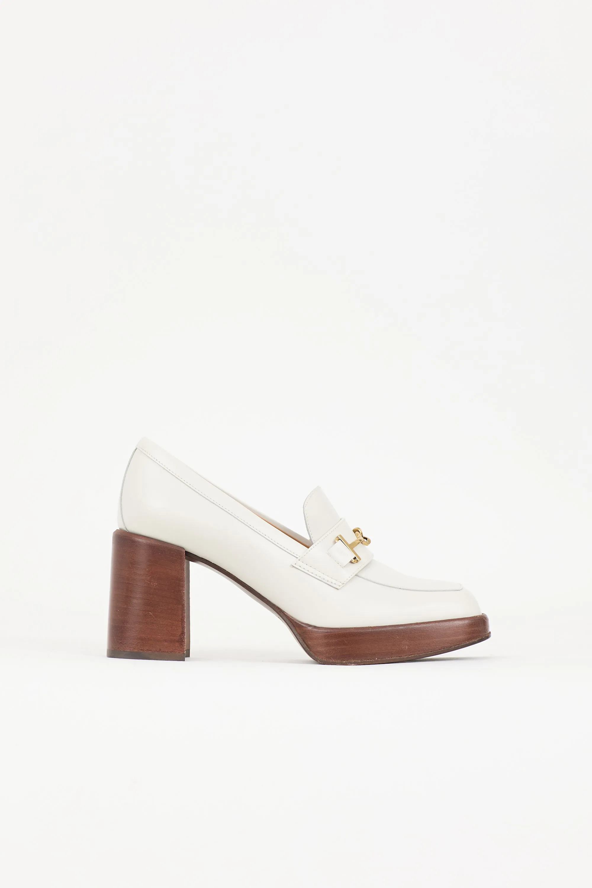 Leather Heeled Loafer sold by VSP Consignment
