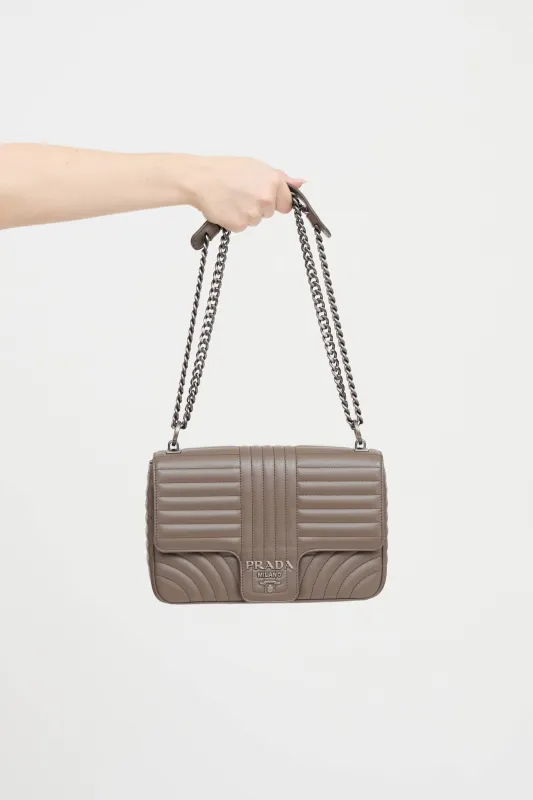 Soft Leather Diagramme Chain Bag made by Prada