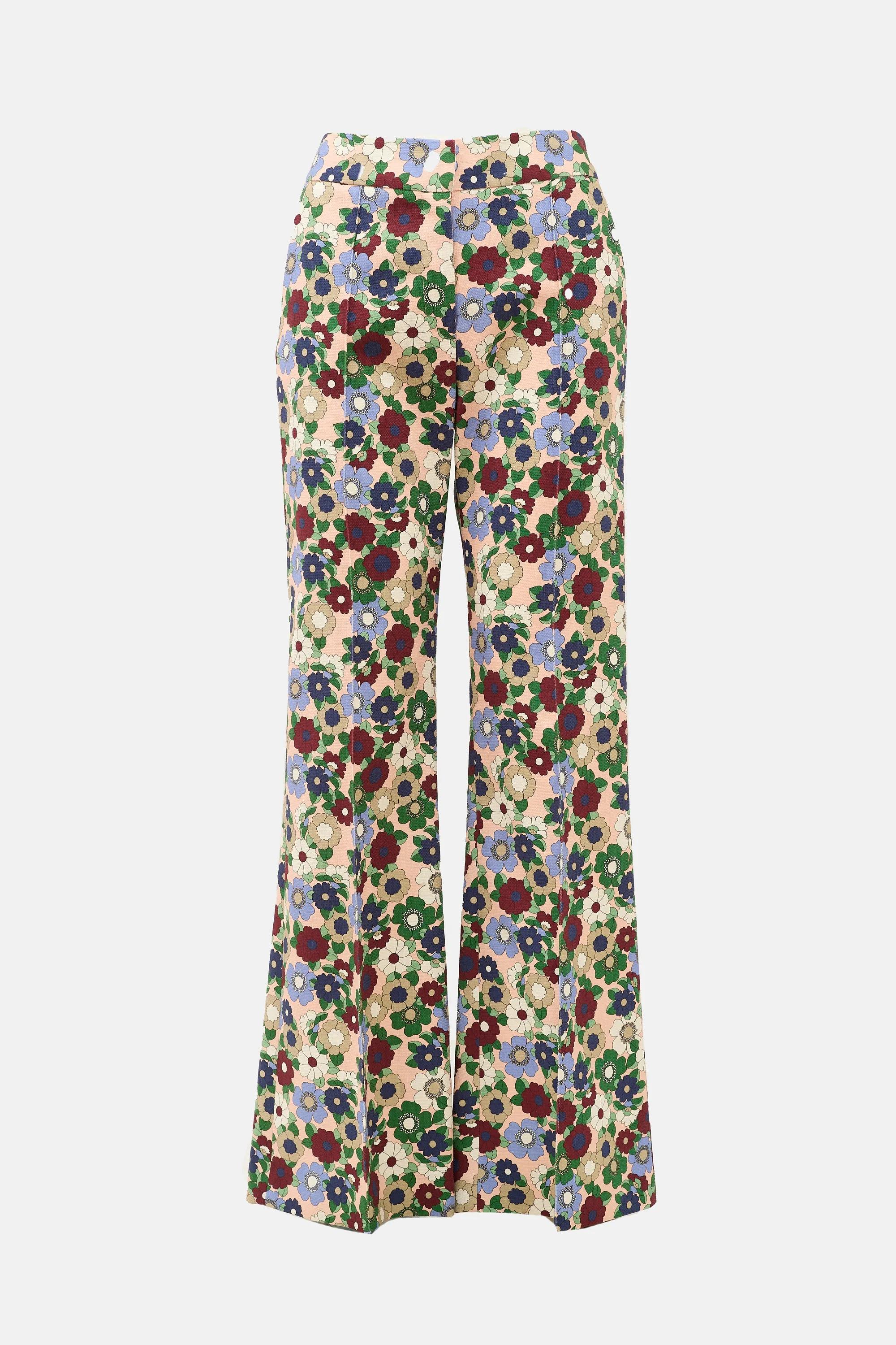 Floral Wide Leg Pintuck Trouser sold by VSP Consignment