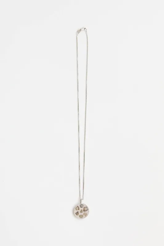 14K and 18K White Gold Diamond Pendant Necklace sold by VSP Consignment