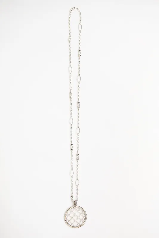 Sterling Silver Naga Scale Pendant Necklace sold by VSP Consignment