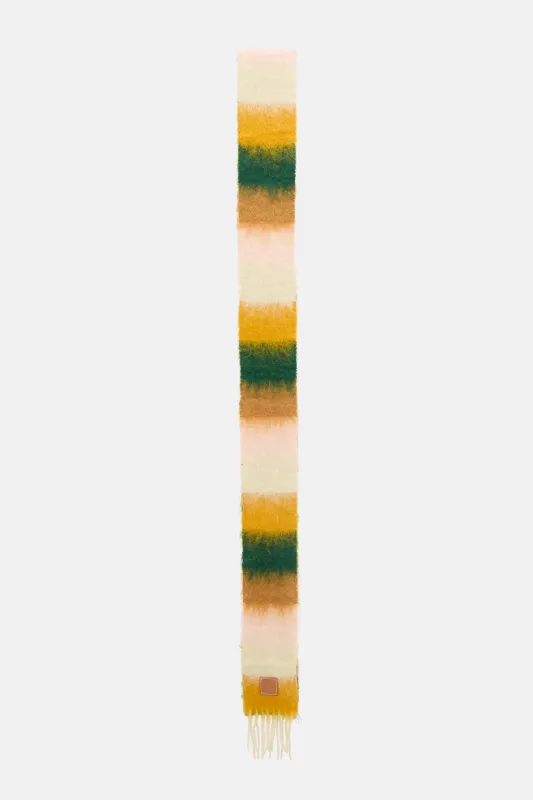 Wool & Mohair Anagram Stripes Scarf made by Loewe