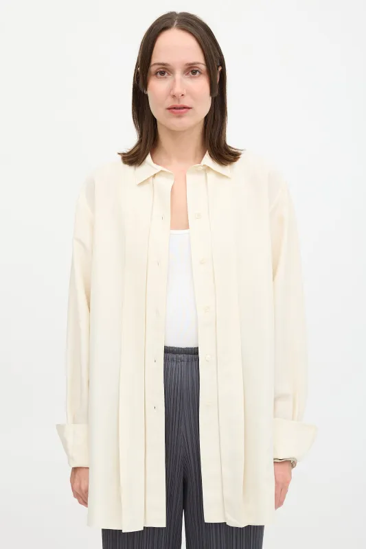 Silk Pleated Shirt sold by VSP Consignment