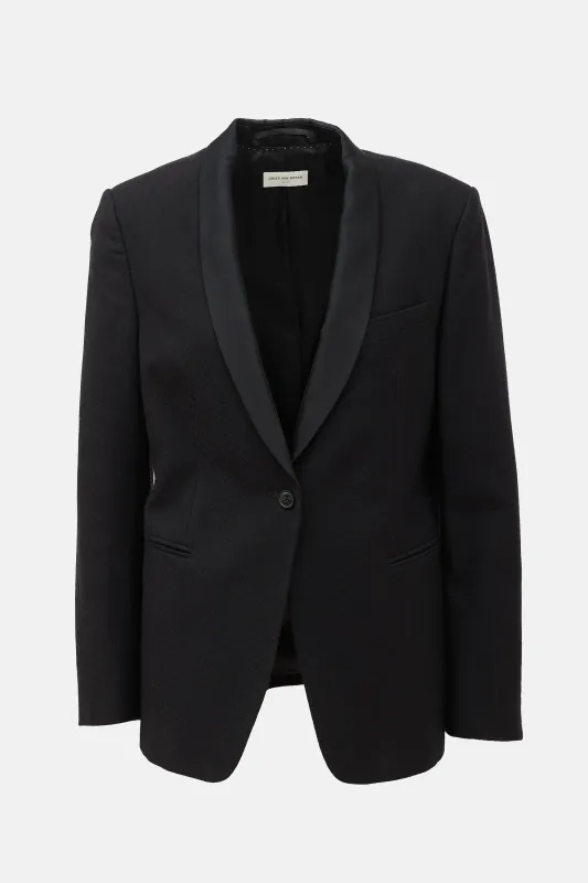 Wool Jacquard Tuxedo Blazer made by Dries Van Noten
