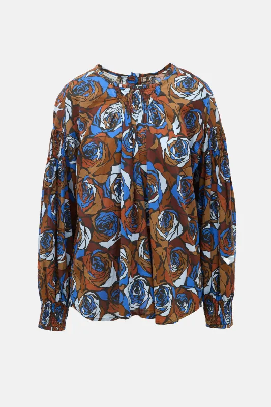 Rose Printed Blouse sold by VSP Consignment