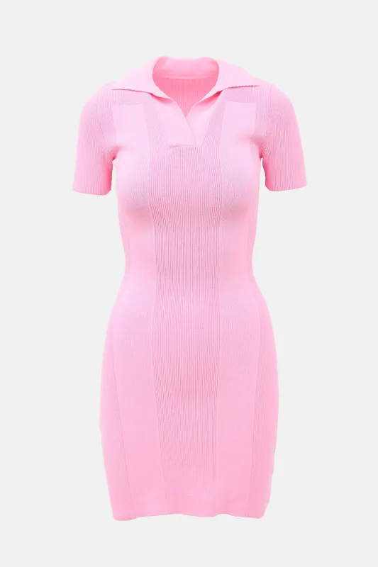 Ribbed Knit Polo Dress made by Jacquemus