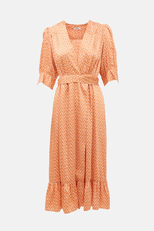Satin Enrika Wrap Dress made by Sandro