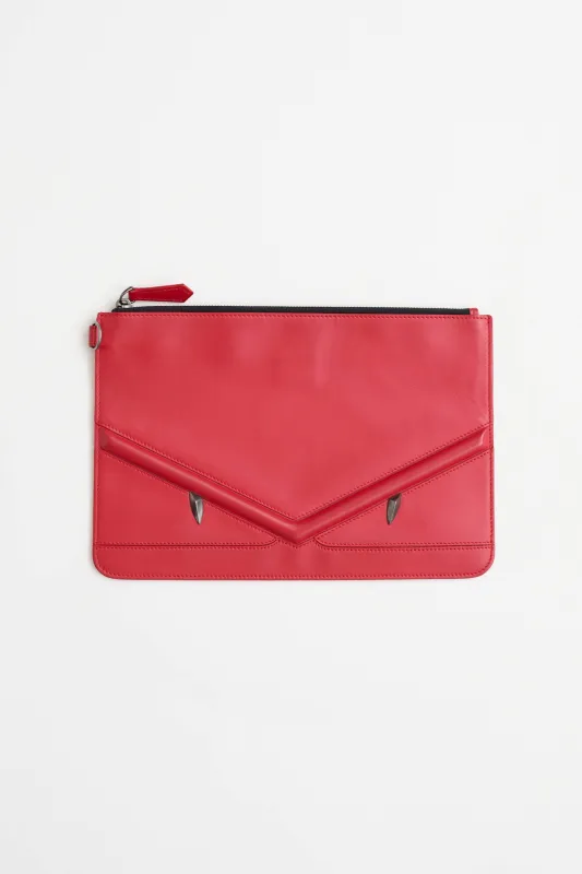 Leather Monster Eyes Pouch made by Fendi