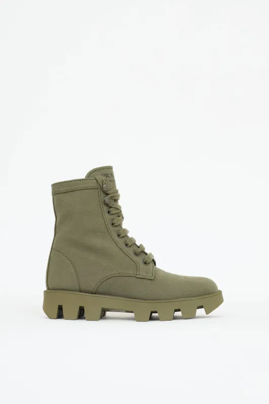 Canvas Combat Boot sold by VSP Consignment