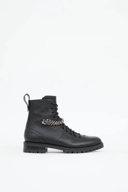 Crystal Cruz Combat Boot made by Jimmy Choo