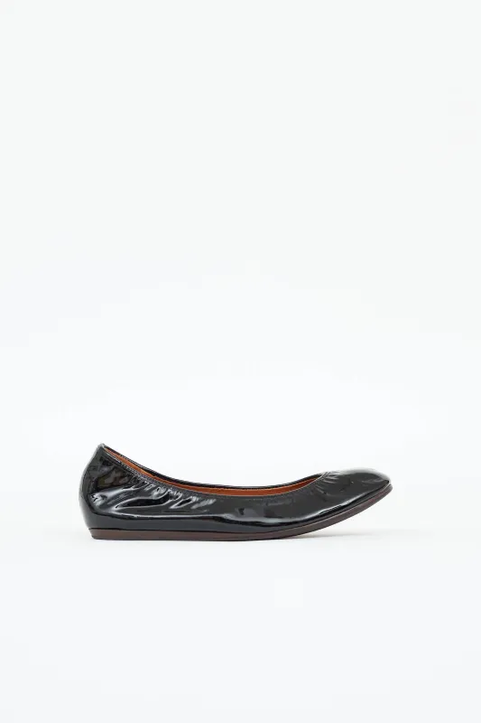 Patent Scrunch Ballet Flat made by Lanvin