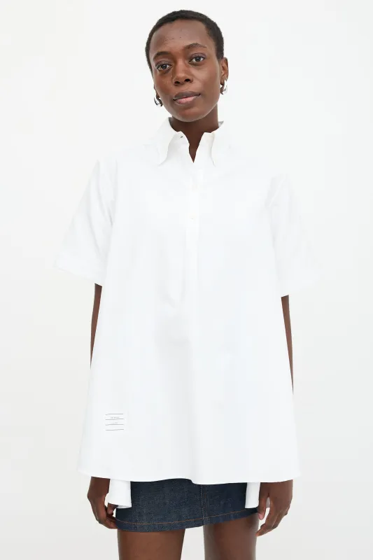 A-Line Polo Blouse made by Thom Browne