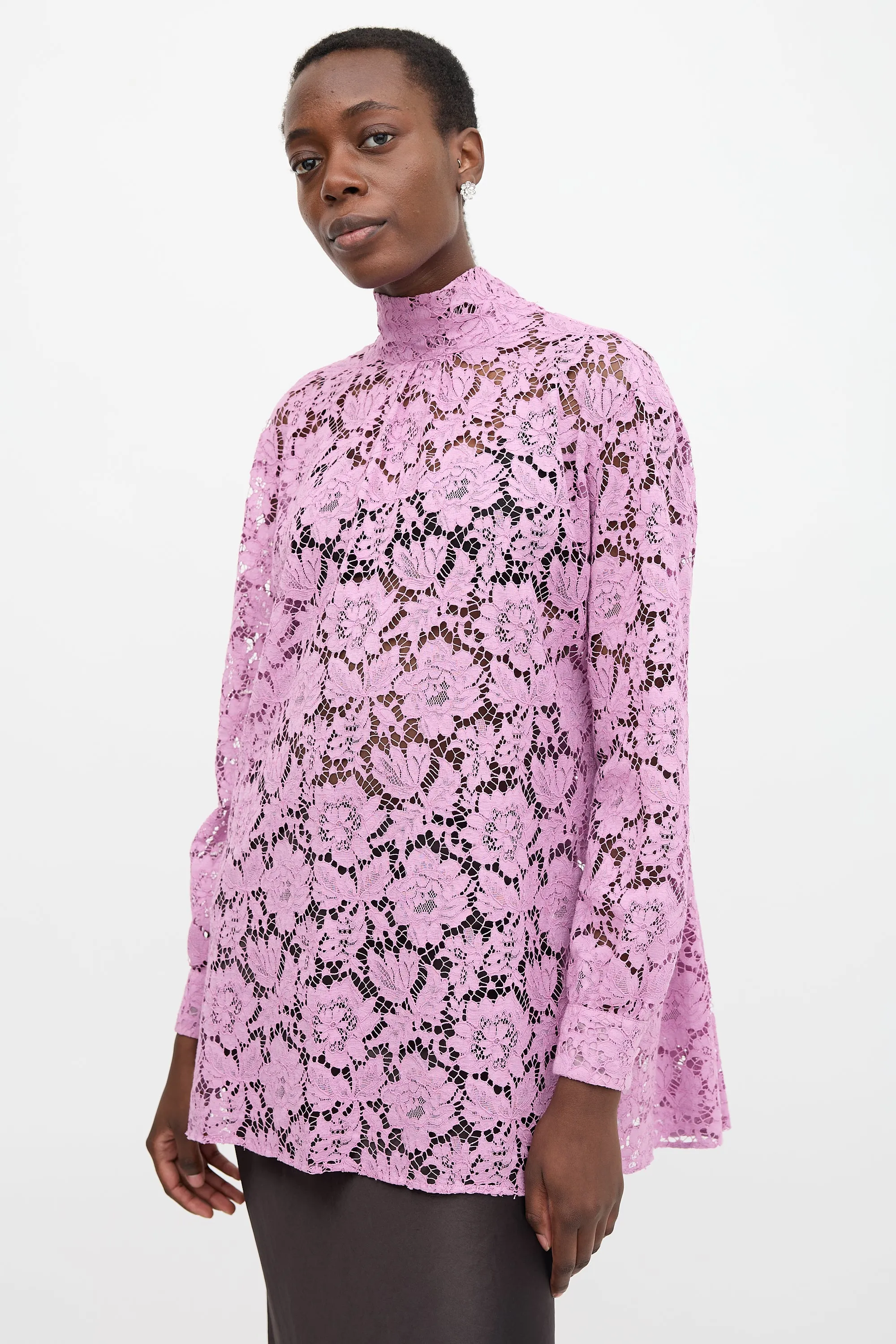 Lace Tie Tunic Blouse sold by VSP Consignment product image thumbnail 3