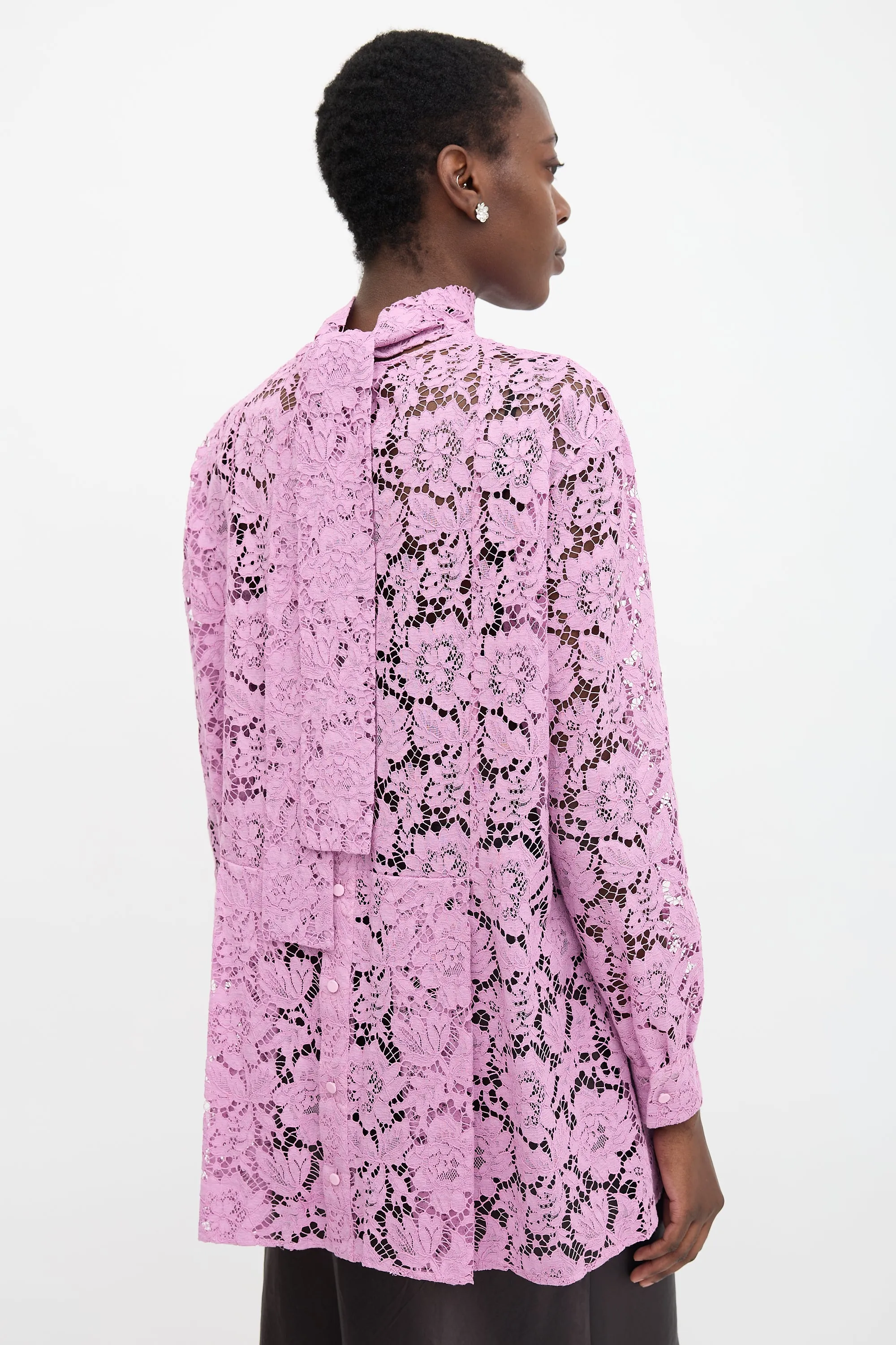 Lace Tie Tunic Blouse sold by VSP Consignment product image thumbnail 4