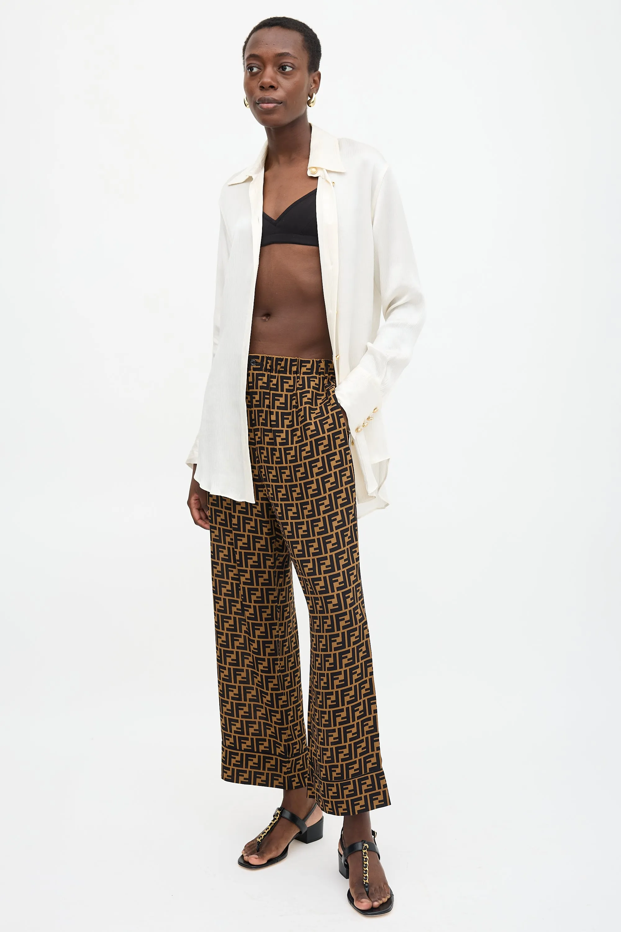 Silk FF Zucca Wide Trouser sold by VSP Consignment product image thumbnail 2