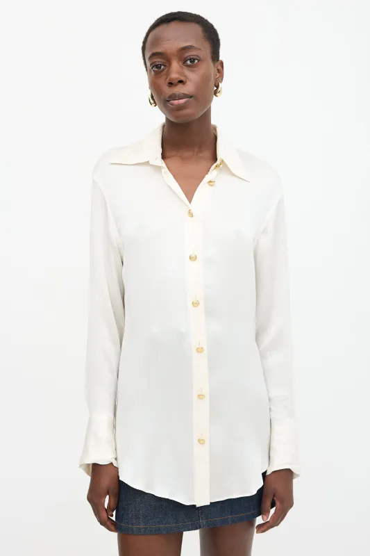 Silk Plisse Blouse made by Balmain