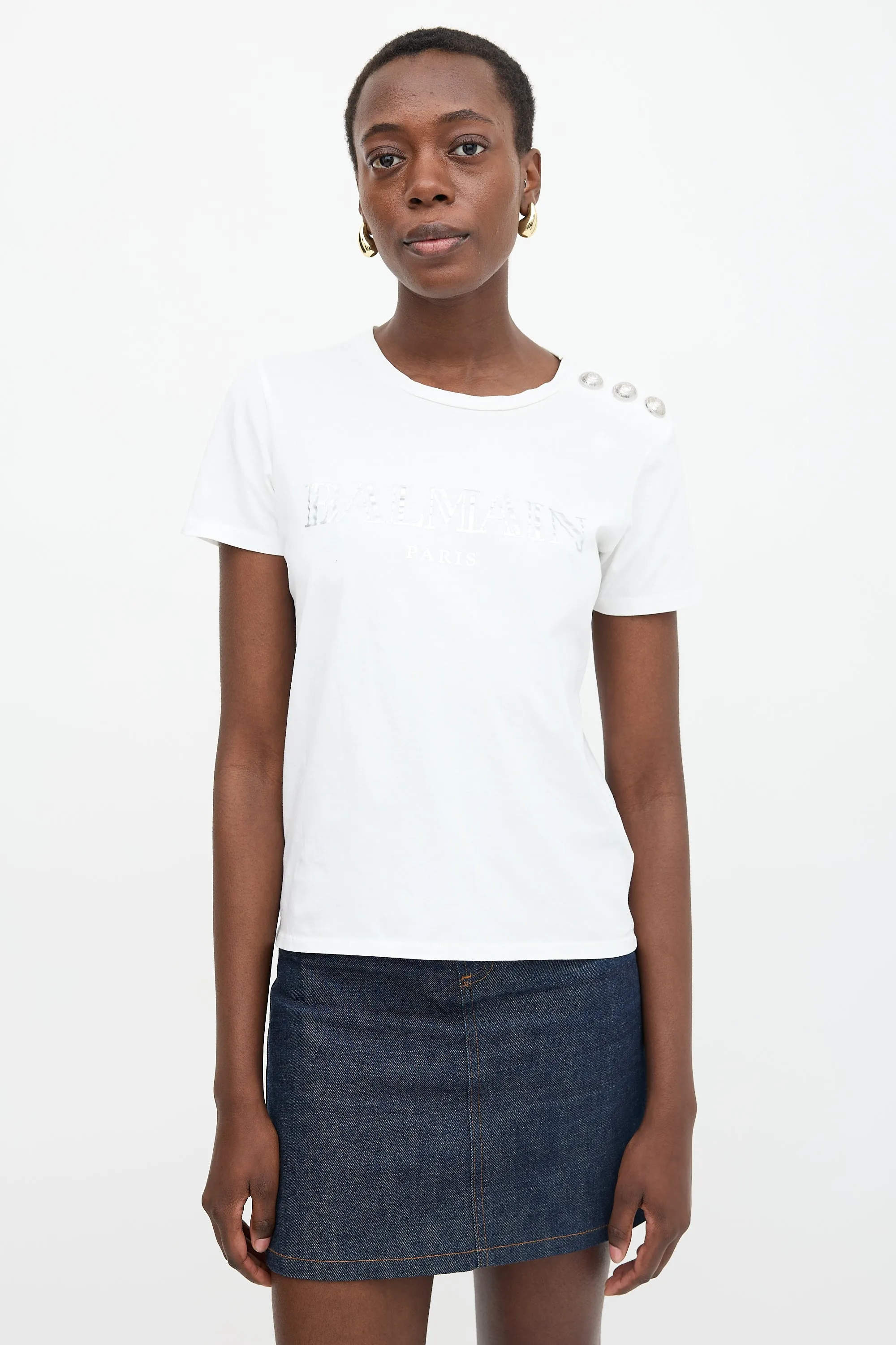 Button Logo T-Shirt sold by VSP Consignment